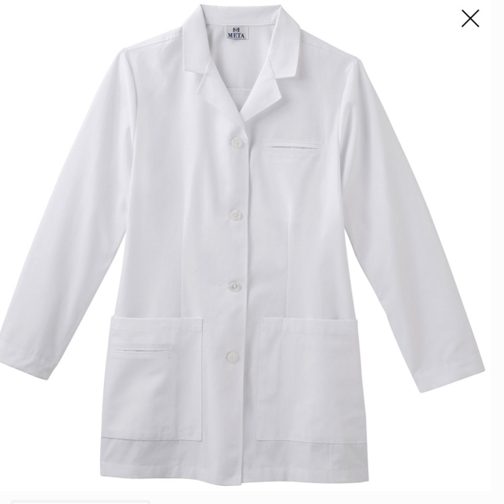 NWOT Meta Fundamentals Short White Medical Coat